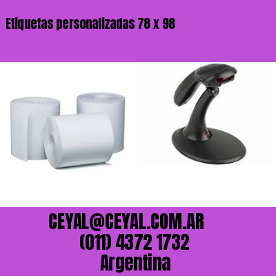 Etiquetas personalizadas 78 x 98