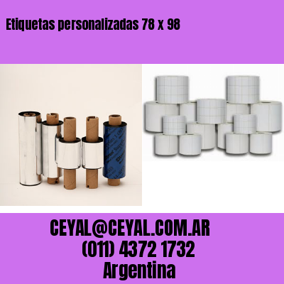 Etiquetas personalizadas 78 x 98