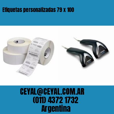 Etiquetas personalizadas 79 x 100