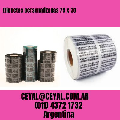 Etiquetas personalizadas 79 x 30