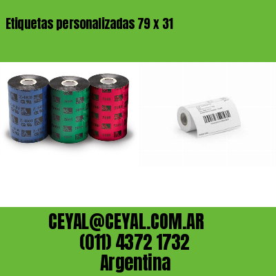 Etiquetas personalizadas 79 x 31