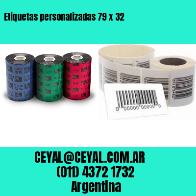 Etiquetas personalizadas 79 x 32