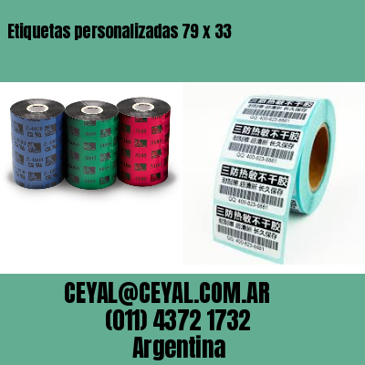 Etiquetas personalizadas 79 x 33
