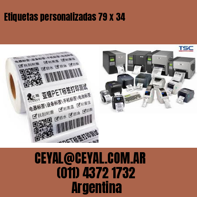 Etiquetas personalizadas 79 x 34