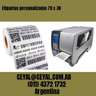 Etiquetas personalizadas 79 x 38