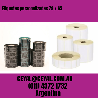 Etiquetas personalizadas 79 x 65