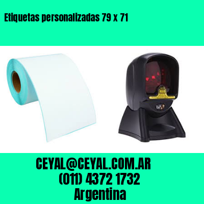 Etiquetas personalizadas 79 x 71