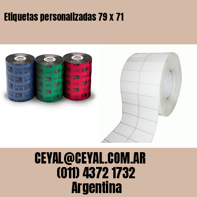 Etiquetas personalizadas 79 x 71