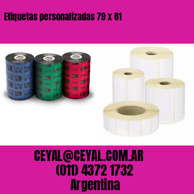 Etiquetas personalizadas 79 x 81