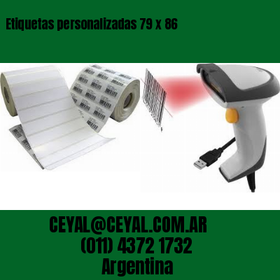 Etiquetas personalizadas 79 x 86
