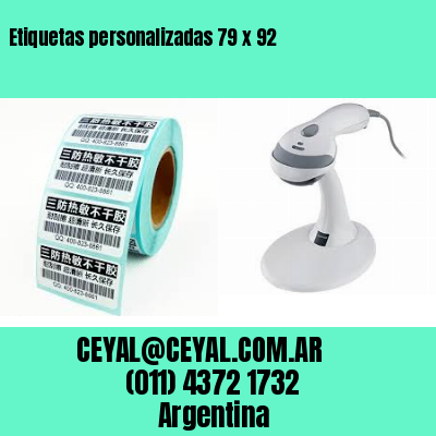 Etiquetas personalizadas 79 x 92