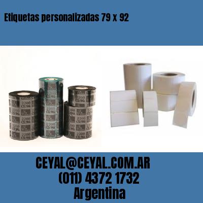 Etiquetas personalizadas 79 x 92