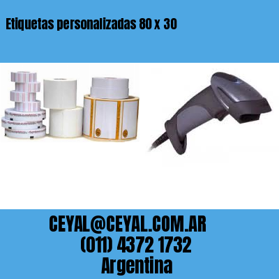 Etiquetas personalizadas 80 x 30