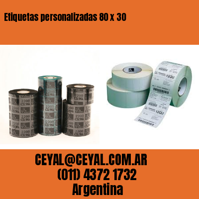 Etiquetas personalizadas 80 x 30