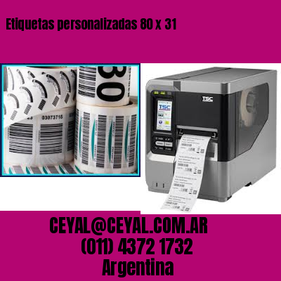Etiquetas personalizadas 80 x 31