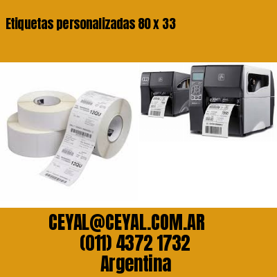 Etiquetas personalizadas 80 x 33