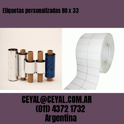 Etiquetas personalizadas 80 x 33