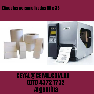 Etiquetas personalizadas 80 x 35