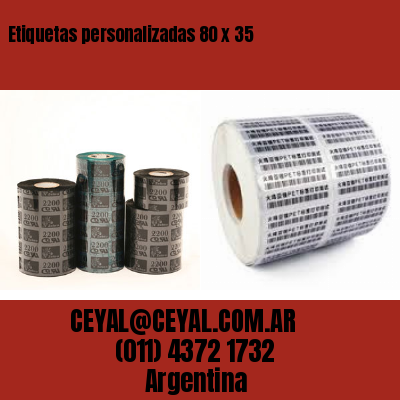 Etiquetas personalizadas 80 x 35