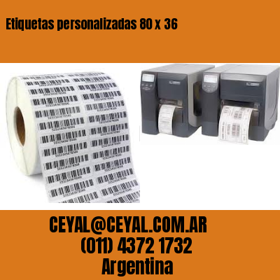Etiquetas personalizadas 80 x 36