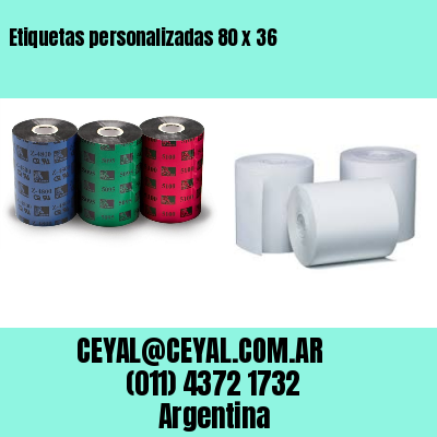 Etiquetas personalizadas 80 x 36