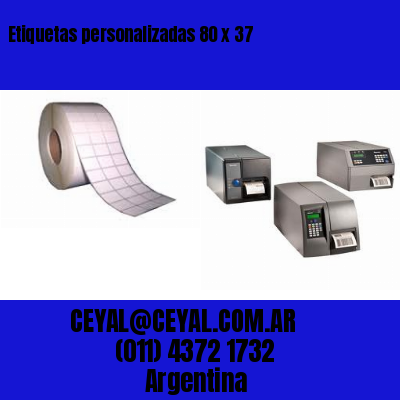 Etiquetas personalizadas 80 x 37