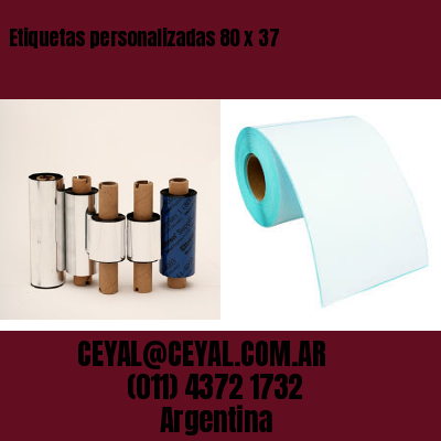 Etiquetas personalizadas 80 x 37