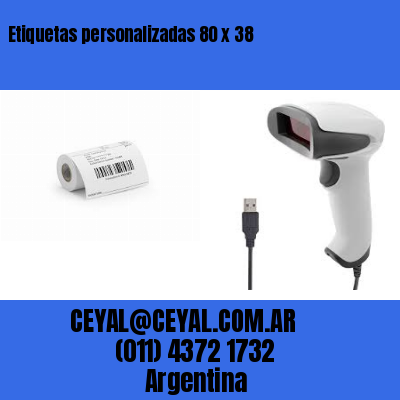 Etiquetas personalizadas 80 x 38