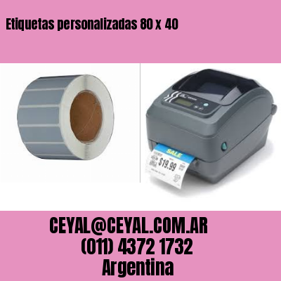 Etiquetas personalizadas 80 x 40
