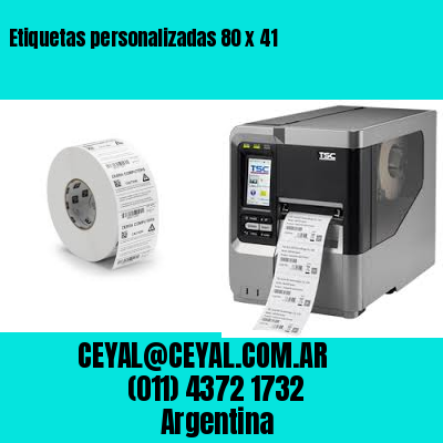 Etiquetas personalizadas 80 x 41
