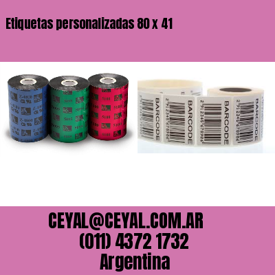 Etiquetas personalizadas 80 x 41