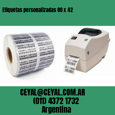 Etiquetas personalizadas 80 x 42