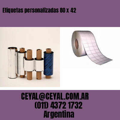 Etiquetas personalizadas 80 x 42