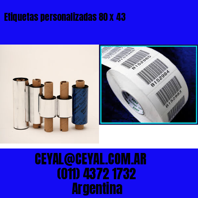Etiquetas personalizadas 80 x 43