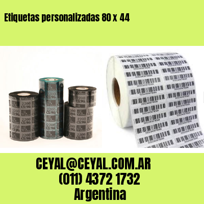 Etiquetas personalizadas 80 x 44