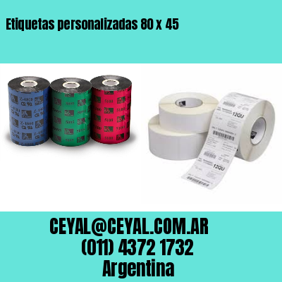 Etiquetas personalizadas 80 x 45