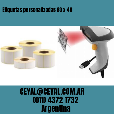Etiquetas personalizadas 80 x 48