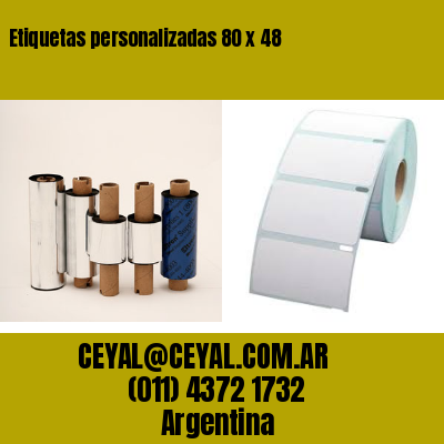 Etiquetas personalizadas 80 x 48