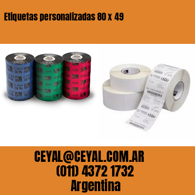 Etiquetas personalizadas 80 x 49