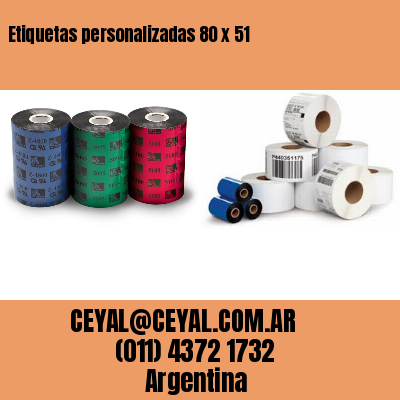Etiquetas personalizadas 80 x 51