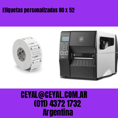 Etiquetas personalizadas 80 x 52