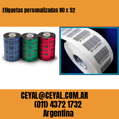 Etiquetas personalizadas 80 x 52