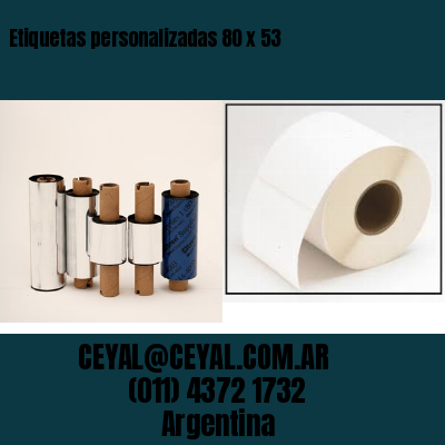 Etiquetas personalizadas 80 x 53