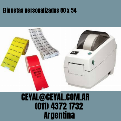 Etiquetas personalizadas 80 x 54