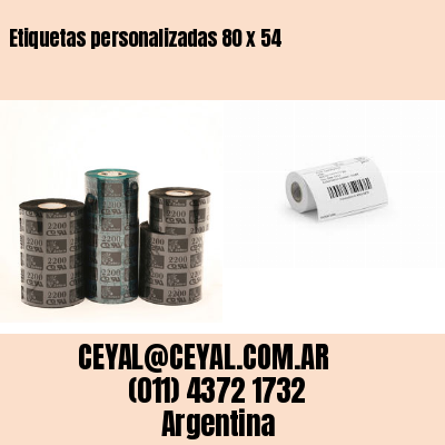 Etiquetas personalizadas 80 x 54