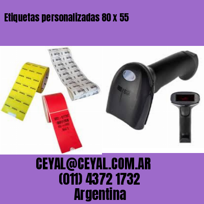 Etiquetas personalizadas 80 x 55
