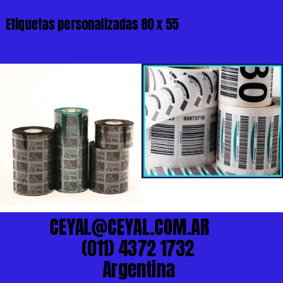 Etiquetas personalizadas 80 x 55