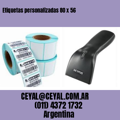 Etiquetas personalizadas 80 x 56