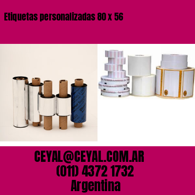Etiquetas personalizadas 80 x 56