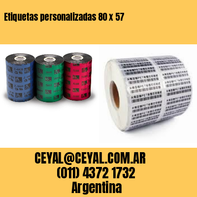 Etiquetas personalizadas 80 x 57